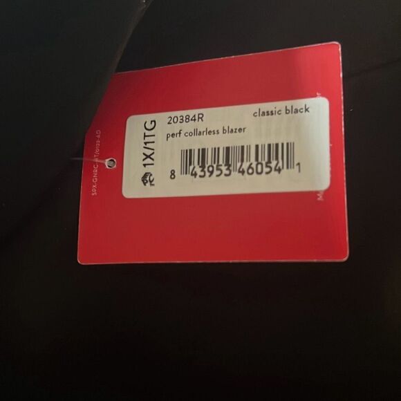 Spanx Women's Black Perfect Collarless Single Breasted Blazer Size 1X - Picture 6 of 6